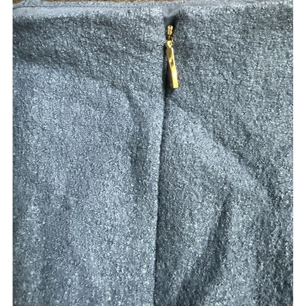 Donna Karan New York Women's Wool-Blend Trendy chic Dressy Pencil Skirt Blue 10